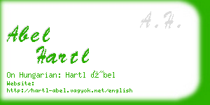 abel hartl business card